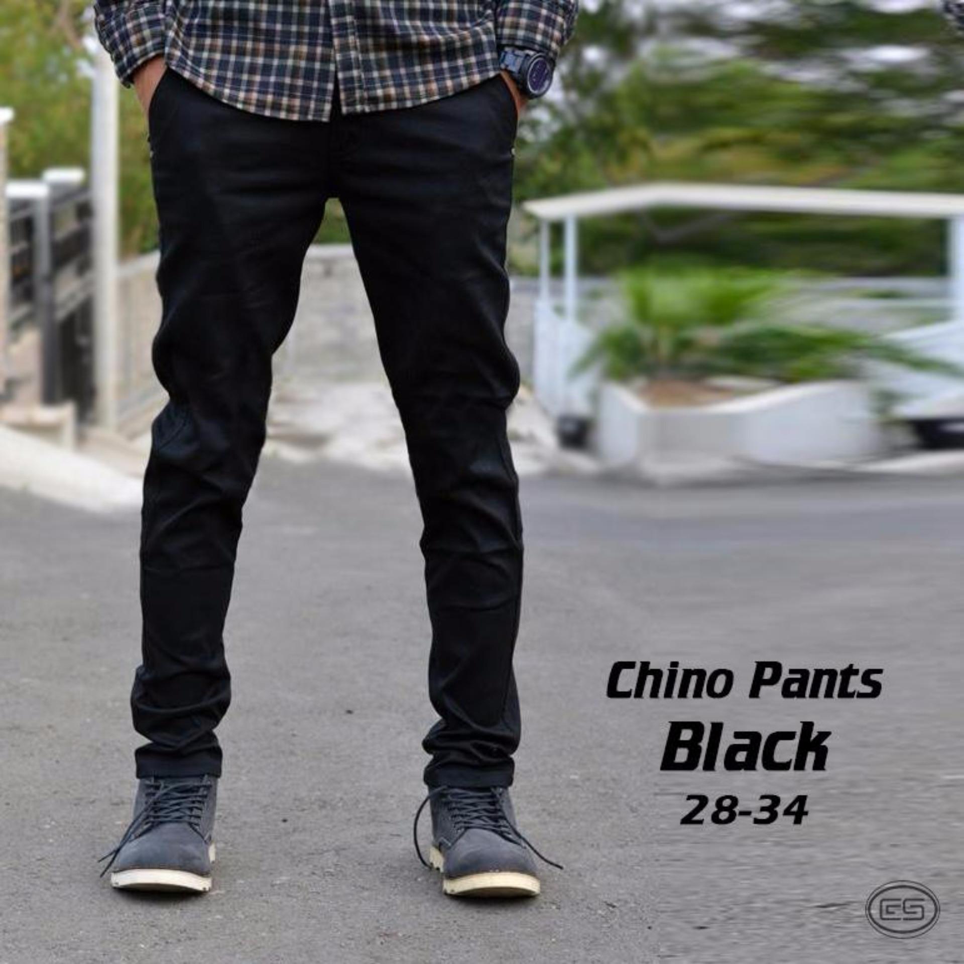 VALCO Celana Chino Panjang Pria Slimfit - Abu-Abu