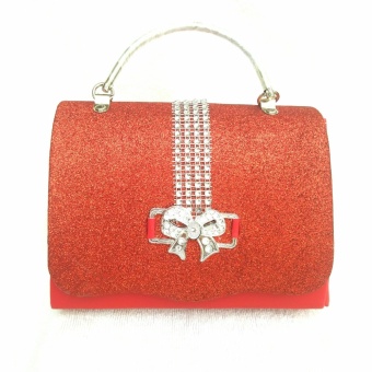 vicria tas pesta wanita with glitter merah vicria tas pesta wanita with glitter merah