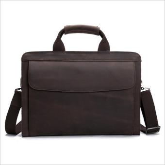Vintage Genuine Crazy Horse Leather Men's Briefcase Messenger Bag Laptop Bag Shoulder Bag Cross Body Bag - Intl September 2019 - 2 Vintage genuine crazy horse leather Men's briefcase messenger bag laptop bag shoulder bag cross body bag - intl - 2