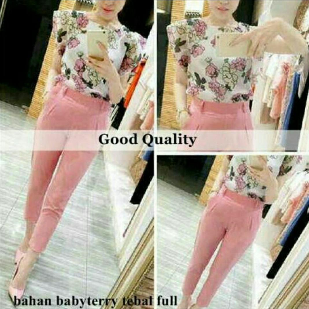 [vlyapriskila] LL SETELAN FLOW 2IN1 SET /Fashion wanita Atasan Blouse Celana