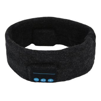 Gambar voovrof Bluetooth Music Headband,Sport Sweat Absorbed Headphones Headset For Yoga Exercise Outdoor Running Walking Cycling Fishing,Dark Grey   intl