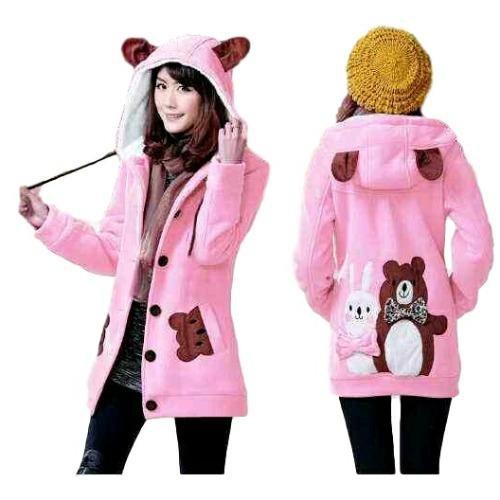 Vrichel Collection Jaket Wanita Bunny & Bear (Pink)