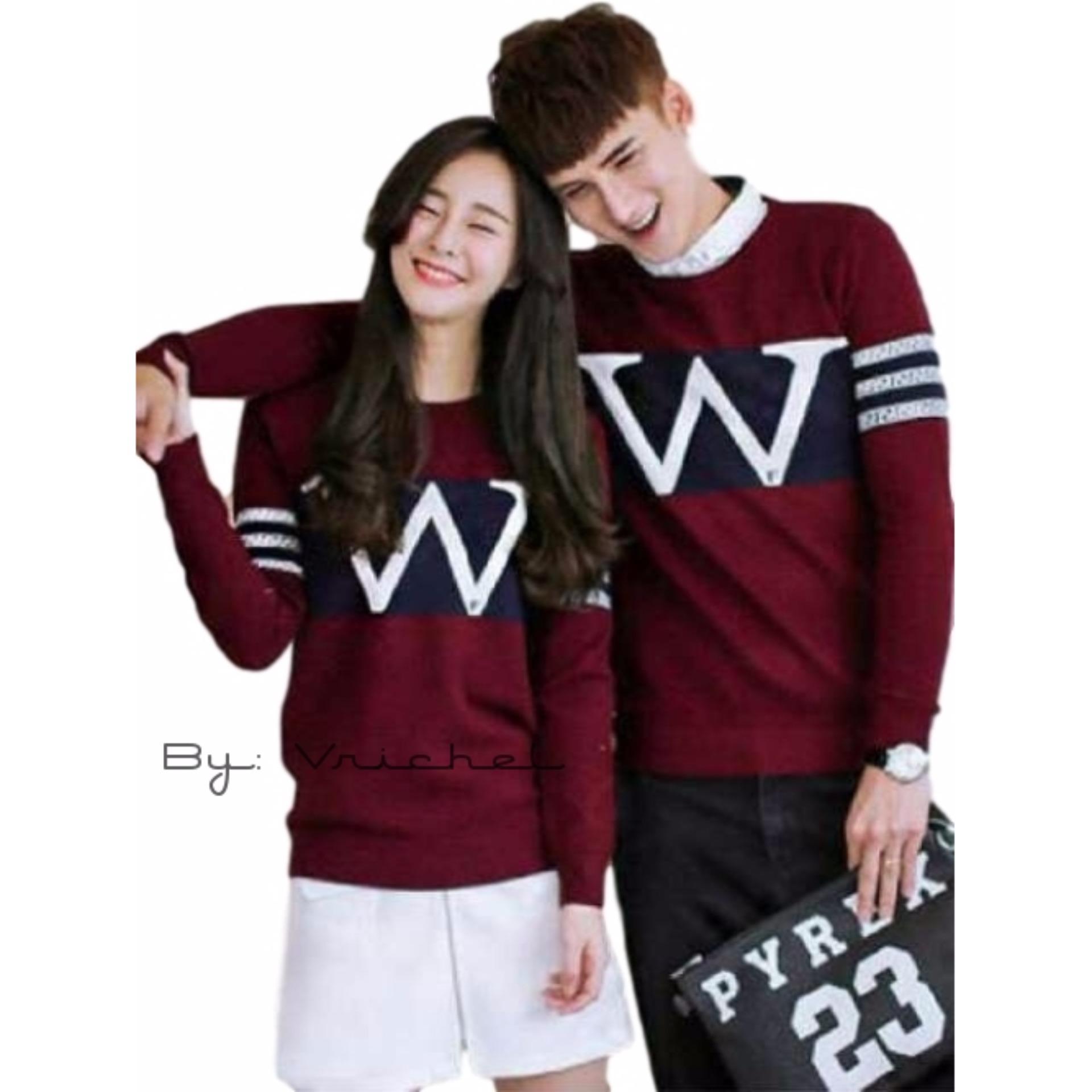 Vrichel Collection Sweater Couple Double (Maroon)