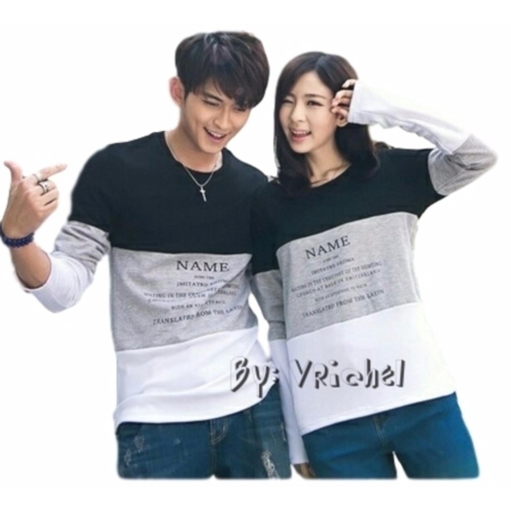 Vrichel Collection Sweater Couple Name (Hitam)