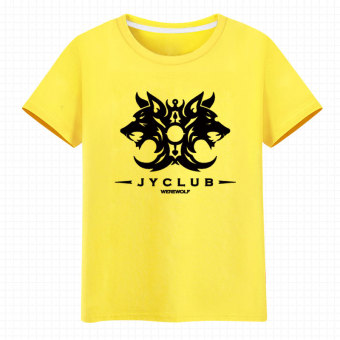 Gambar Werewolf permainan lengan pendek Zhou Bian membunuh permainan t shirt (Kuning)