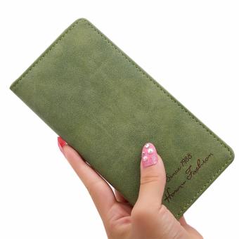 Women Long Wallet Card Holder Purse Matte Leather Wallets(Green) -intl Juli 2018 - 2 Women Long Wallet Card Holder Purse Matte Leather Wallets(Green) -intl - 2