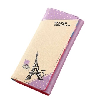 Women Paris Eiffel Tower Hasp Coin Purse Long Wallet Card Holders Handbag - Blue - Intl Mei 2018 - 5 Women Paris Eiffel Tower Hasp Coin Purse Long Wallet Card Holders Handbag - Blue - intl - 5
