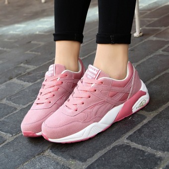 Gambar Women Running Shoes Light Mesh Breathable Cushioning Sneakers SportShoes (Pink)   intl