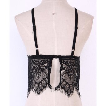 Women's Lace Floral Bralette Bralet Bra Bustier Crop Top UnpaddedBra Black - Intl November 2019 - 4 Women's Lace Floral Bralette Bralet Bra Bustier Crop Top UnpaddedBra Black - intl - 4