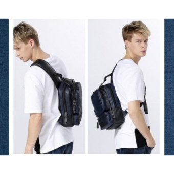 YSLMY Young Men's Leather Backpack Shoulder Bag Laptop School Sports Hiking Bag - Intl Juli 2019 - 3 YSLMY Young Men's Leather Backpack Shoulder Bag Laptop School Sports Hiking Bag - intl - 3