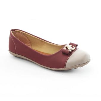 Yutaka Sepatu Flat - Merah-Krem April 2018 - 5 Yutaka Sepatu Flat - Merah-Krem - 5
