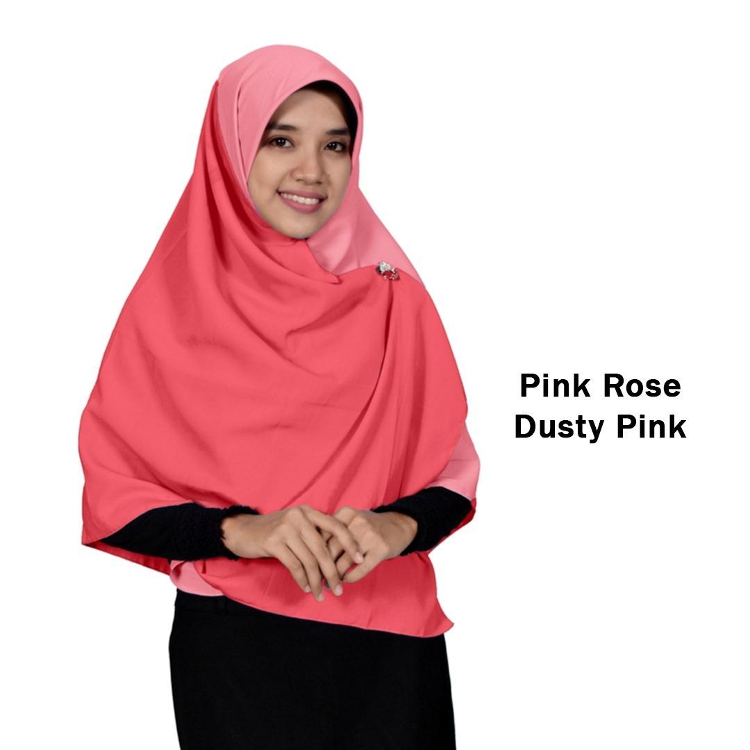 DISKON Zannah HIjab Daily Hijab Jilbab Segi4 Kombinasi Dua Warna