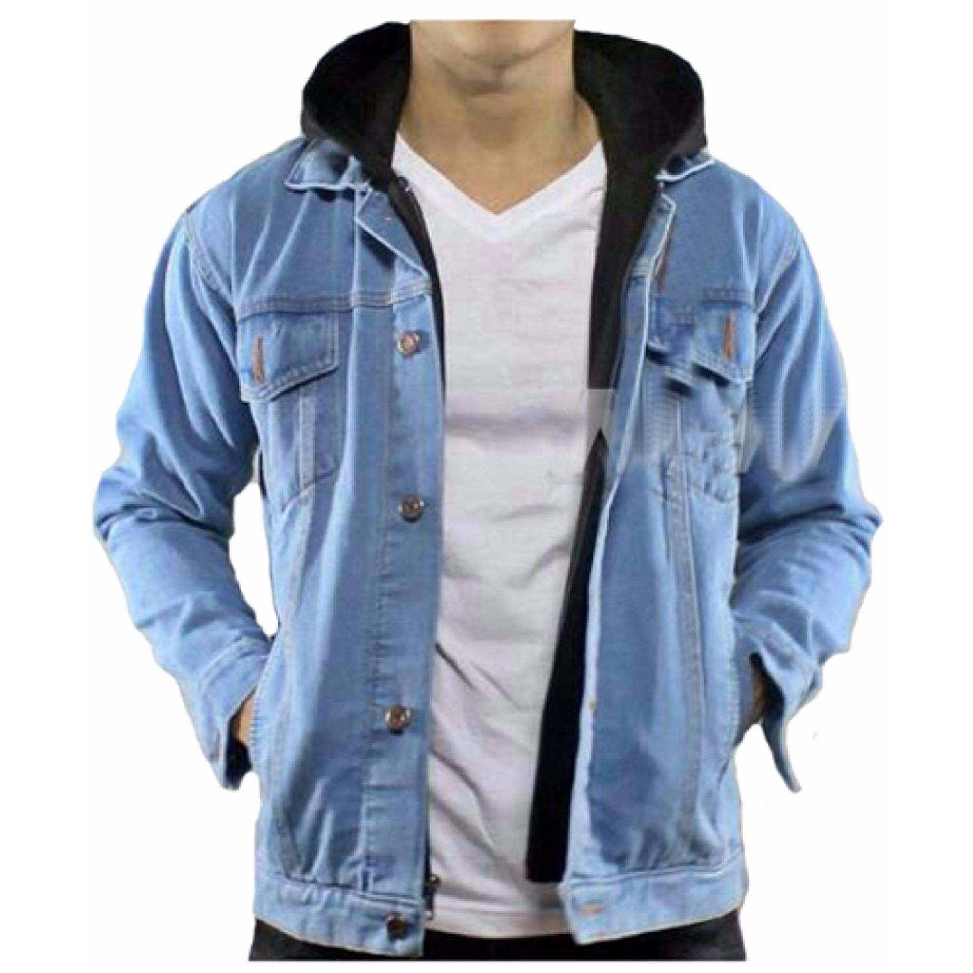Zens Jaket Ariel Denim Hoodie Best Seller - Blue Wash
