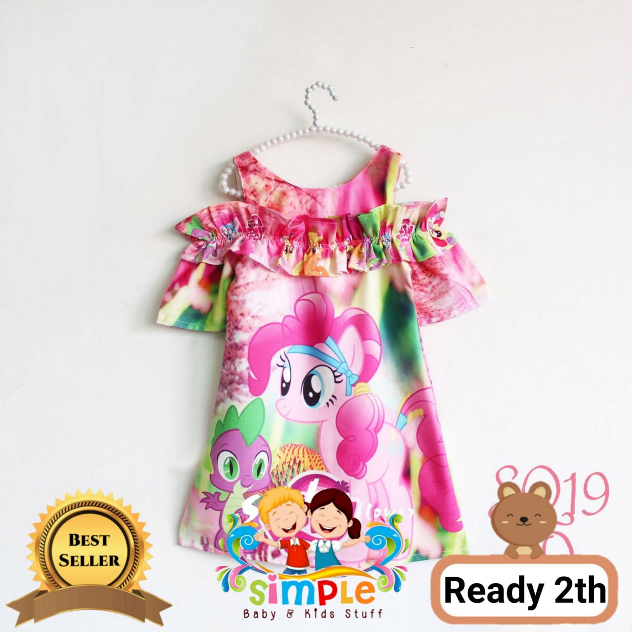 Dress Anak Perempusn Suki Sabrina Little Pony Pink Dress Sabrina