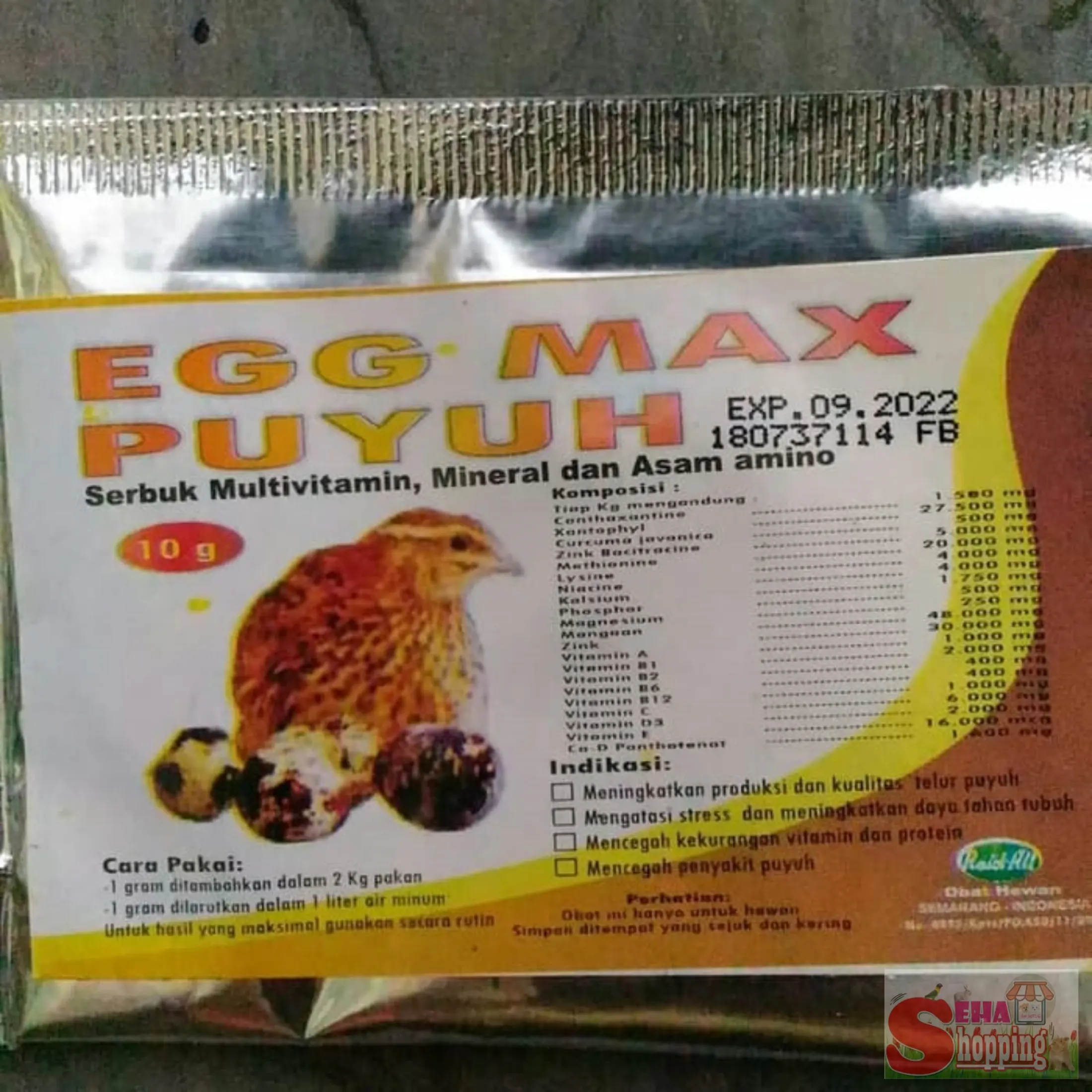 Egg Max Puyuh 10 Gr Obat Untuk Meningkatkan Produksi Telur Puyuh 1 Sachet Lazada Indonesia