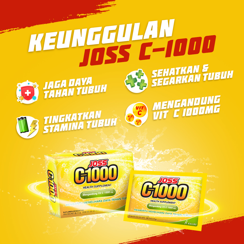 Joss C1000 Vitamin C 3 Pack 18 Sachet Tumblr Joss C1000 Lazada Indonesia