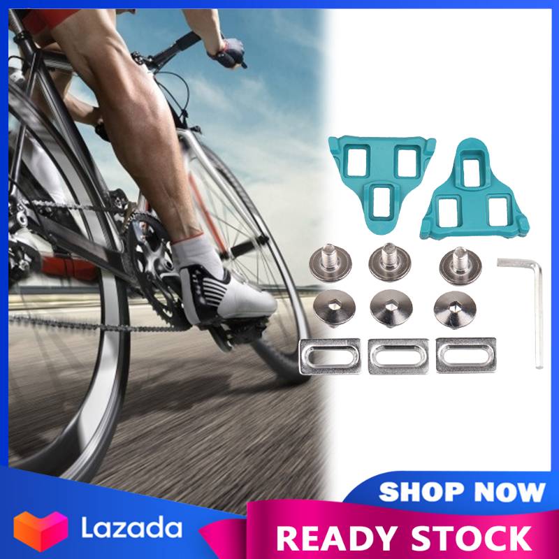 Laz Gym 1คู่แป้นถีบจักรยาน Cleat 0/ 2/ 6องศาจักรยานเสือหมอบ Cleats 6องศา Float Self-Locking Anti-Slip แป้นถีบจักรยาน Cleat สำหรับ Shimano SH-11 SPD-SL ระบบรองเท้าจักรยานกลุ่ม