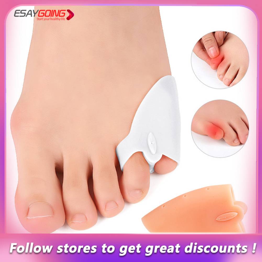 Easygoing 1 cặp ngón chân út ngón chân cái ngón tay cái để sử dụng hàng ngày gel điều chỉnh chứng vẹo ngón chân gel bảo vệ ngón chân gel chăm sóc ngón chân gel bảo vệ ngón tay chân chăm sóc bàn chân