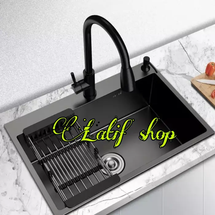 Paket Kitchen Sink Hitam 5040 Kran Sink Dapur Hitam Bak Cuci Piring Hitam Lazada Indonesia