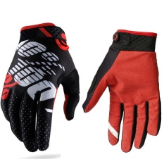 100% Race Sarung Tangan Motocross Sepeda Rider Pelindung Sarung Tangan untuk Pria dan Wanita-Hitam + Merah/Ukuran: M-Intl
