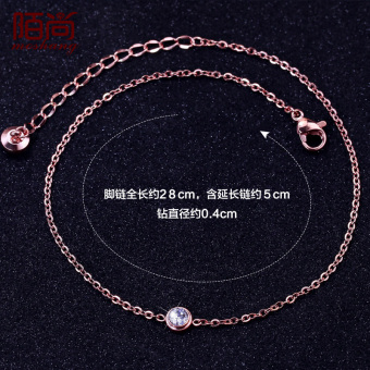 Gambar 18 K Korea Fashion Style Naik Berlapis Emas Gelang Kaki Hadiah Temperamen