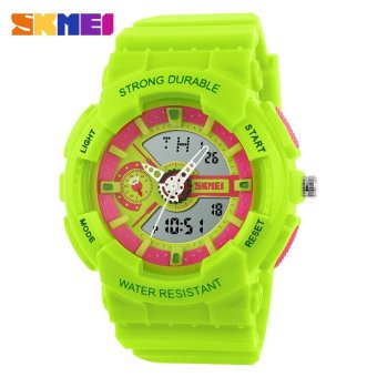 2016 Fashion Women Sports Watches Silicone Candy Colored Men's Casual Quartz Watch Student Watch(Green) - intl  