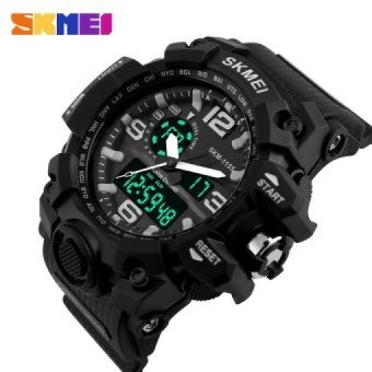 2016 New Fashion casual Wristwatch Men Sports Military WatchesShock Men Luxury Analog Quartz Led Digital Watch 1155 - intl  