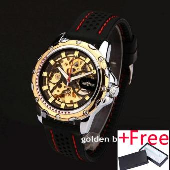 2016 Winner brand Watch Jam Tangan es men sports fashion skeleton wristWatch Jam Tangan es automatic mechanical Watch Jam Tangan rubber strap  