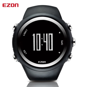Gambar 2017 Men Watches Luxury Brand GPS Timing Running Sports WatchCalorie Counter Digital Watches EZON (Black)   intl