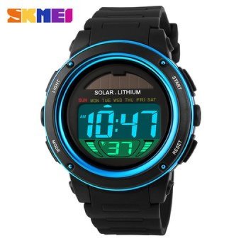 2017 New Energy Solar Watch Mens Digital Sports LED Watches MenSolar Power Digital Electronic Watches Relojes Montre Homme - intl  