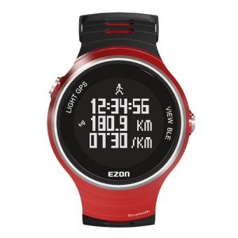 Gambar 2017new EZON G1 jogging GPS running watch bluetooth 4.0 5ATM waterproof smart digital watch (Red)   intl
