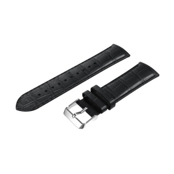 20mm Leather Strap Replacement Watch Band Wrist Strap BK - intl  