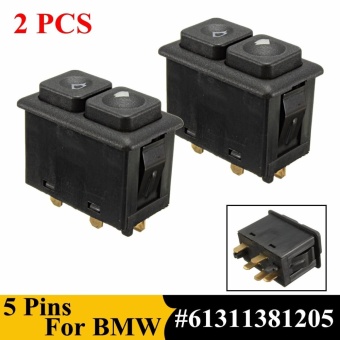 Gambar 2pcs 5 Pins Illuminated Power Windows Switch for BMW E23 E24 E28 E30 61311381205   intl