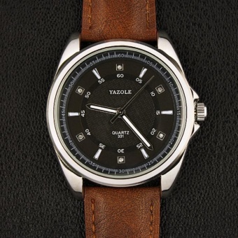 331 Watch Men's Simple Fashion Male Watch-white-black-brown - intl  