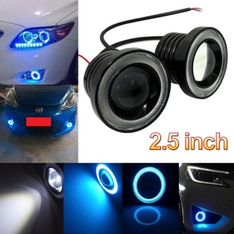 Gambar 3.5 Inch 30W COB LED Fog Light Projector Car Ice Blue Halo Angle Eyes Ring Bulb   intl