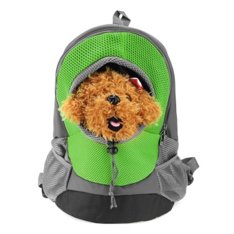 Gambar 35*30*14 cm Portable Pet Dog Cat Puppy Head Out Carrier Comfort Travel Backpack Green   intl