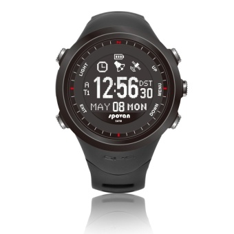 360DSC SPOVAN GL004 Bluetooth HRM Pedometer GPS Sports Watch + Chest Belt Black - intl  