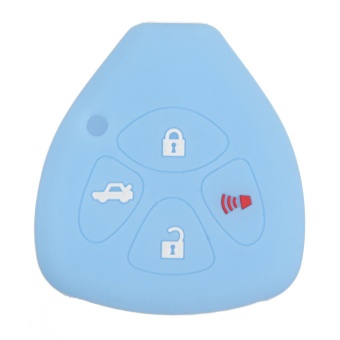 Gambar 4 Button Silicone Remote Key Cover Fit For Toyota 4 Runner Rav4 Scion Fob Case Sky Blue   intl