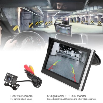 5 Inch Mobil TFT LCD Monitor 800*480 16:9 Layar 2 WAY Video