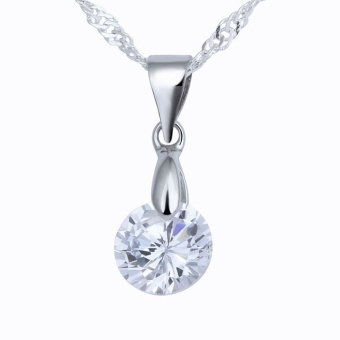 8 Mm Zirkon Kalung Pasangan 925 Sterling Perak Wanita Fashion Yonghe2015 Mei 2018 - 2 8 mm zirkon kalung pasangan 925 Sterling Perak wanita fashion yonghe2015 - 2