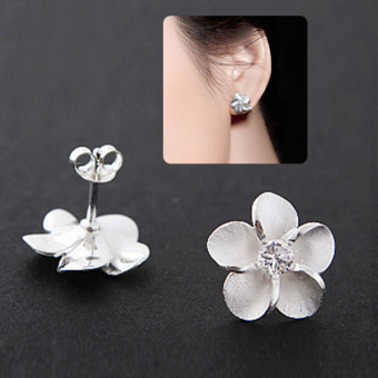 925 Perak 925 Prem Bunga Kristal Giwang Memasang Anting-anting Hadiah Perhiasan Wanita Mei 2018 - 5 925 perak 925 prem bunga kristal giwang memasang anting-anting hadiah perhiasan wanita - 5