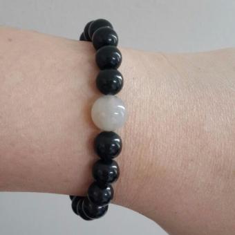 A-KHA Gelang Kesehatan Black Jade 8mm Acc 1 Butir Batu Warna 10mm Pebruari 2019 - 5 A-KHA Gelang Kesehatan Black Jade 8mm Acc 1 Butir Batu Warna 10mm - 5