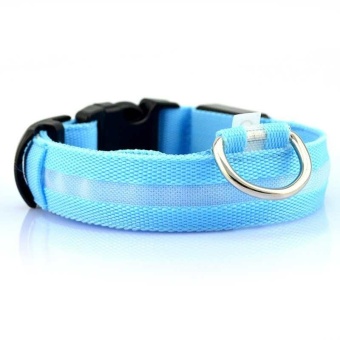 Gambar Adjustable Pet Dog Leash LED Collar In The Dark Night Safety 3Flash Modes   intl