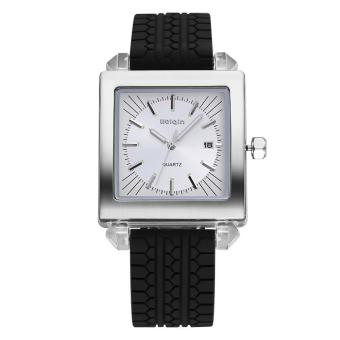 aiweiyi WEIQIN Top Brand Women Watch Luminous Date Casual Fashion Silicone Watches Waterproof Shock Resistant Quartz-watch relojes mujer (Black)  
