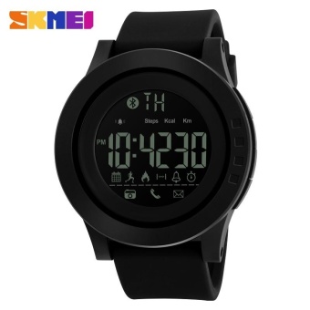 AJKOY-SKMEI 1255 Men's Waterproof Electronic Watch Calorie Step Bluetooth Watch Black - intl  