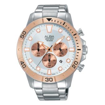 Alba Chronograph Jam Tangan - Strap Stainless Steel - AT3A08X1 - Gold White Pebruari 2019 - 5 Alba Chronograph Jam Tangan - Strap Stainless Steel - AT3A08X1 - Gold White - 5