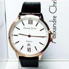 Alexandre Christie AC8436BRG Jam Tangan Pria Strap Leather rosegold putih