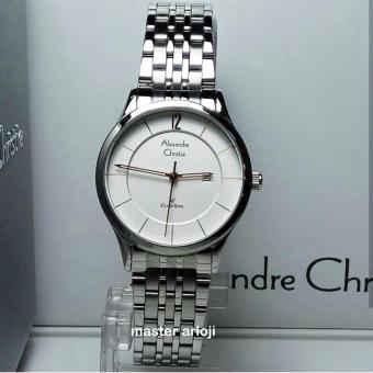 Alexandre Christie AC8529T Jam Tangan Wanita Stainless Steel Silver putih  