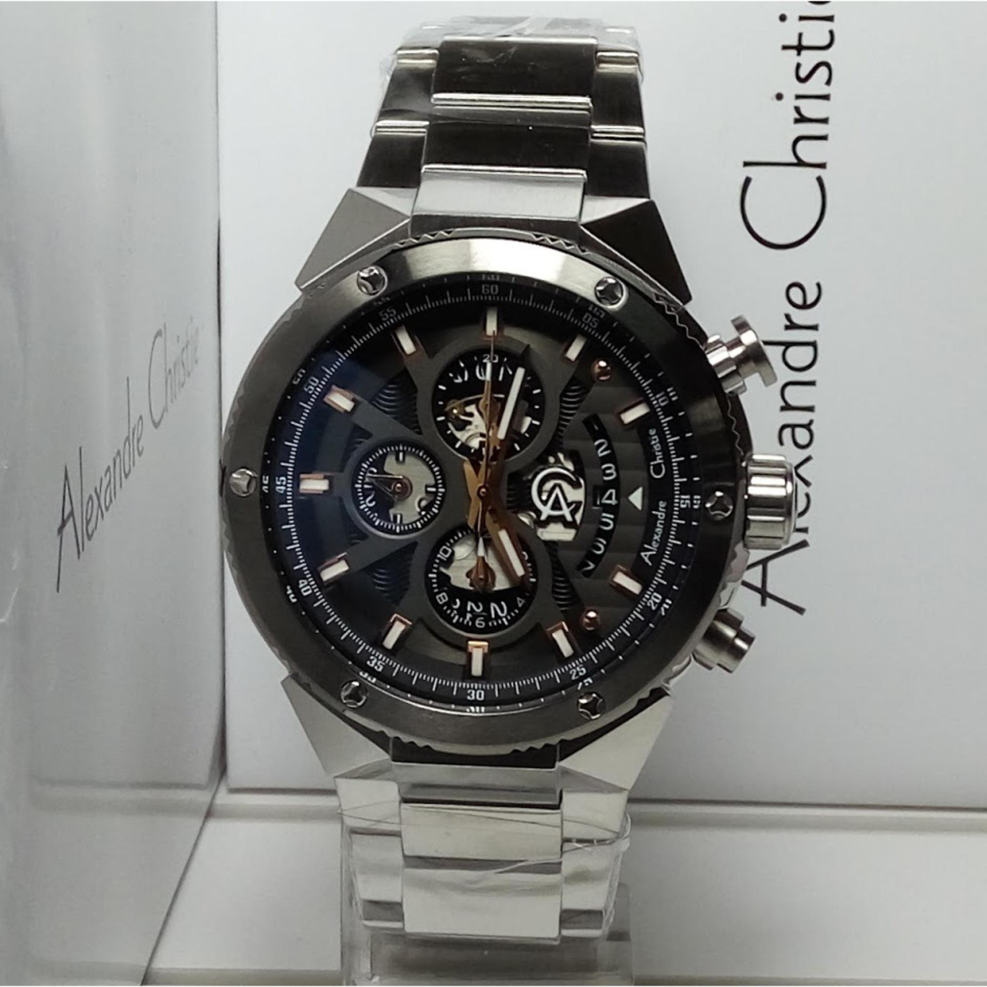 Alexandre Christie Ac2438blcvn Jam Tangan Wanita Terbaru By Alexandre Christie Jam Tangan Pria Alexandre Christie AC6461MC Chronograph Silver Stainless Steel Dial
