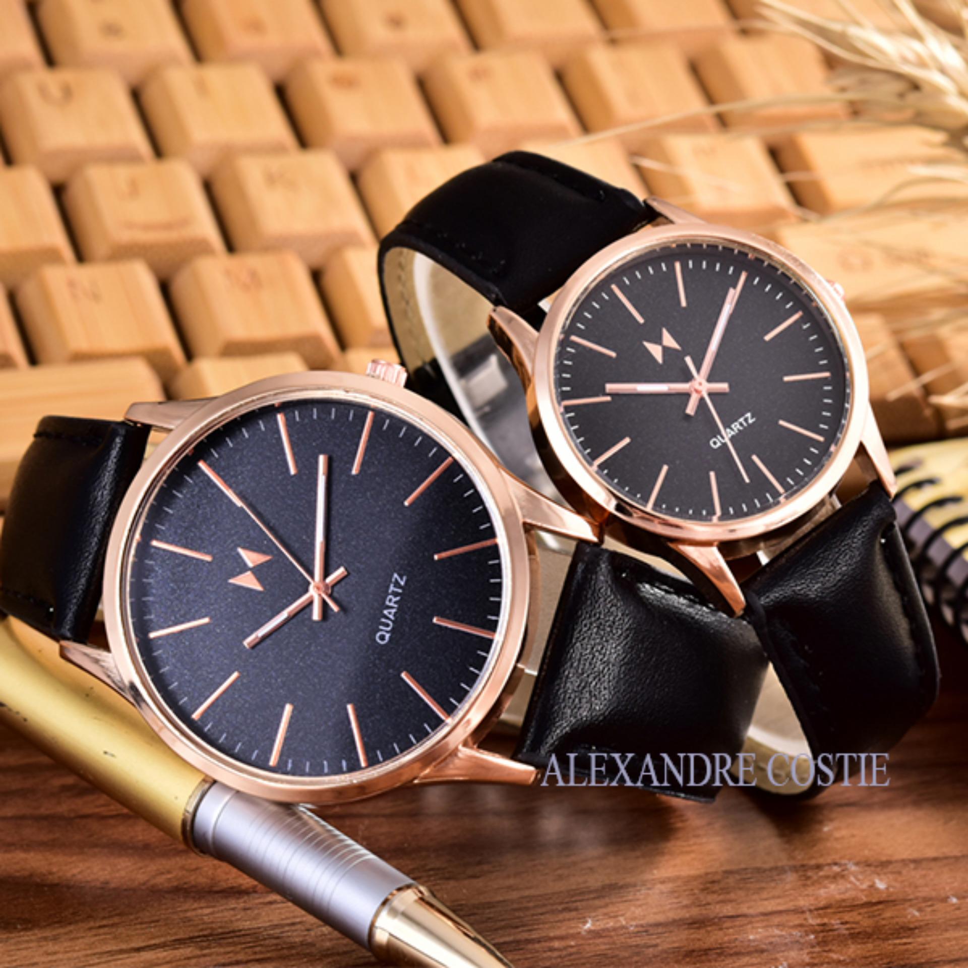 ... BLACK LEATHER STRAP Couple Terbaru ... Source · Alexandre Costie - Bonico - Jam Tangan Pria dan Wanita - Body Rose .